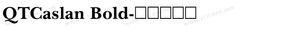 QTCaslan Bold字体转换